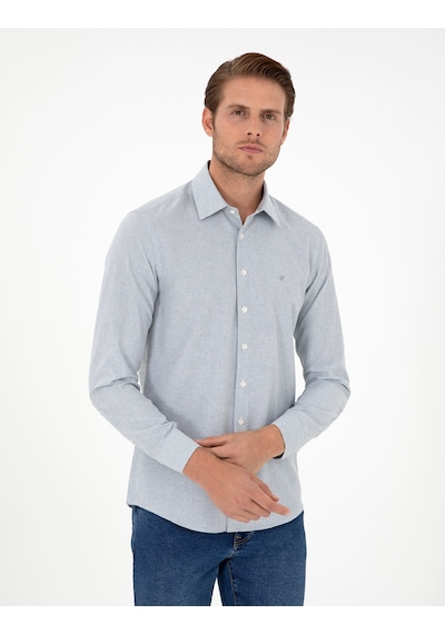 Pierre Cardin Erkek İndigo Gömlek Desenli 50297468-vr028 İndigo