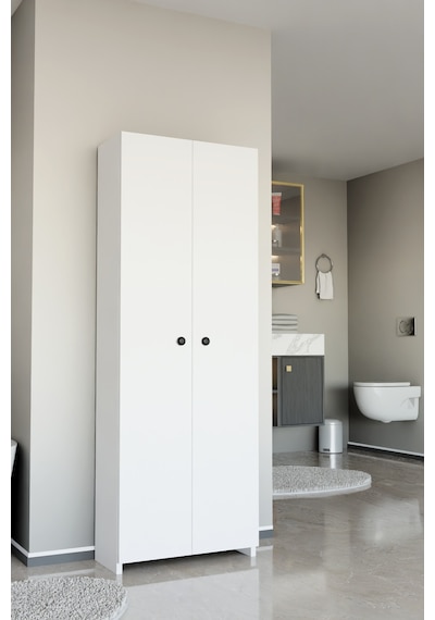 Alpaevmobilya Çok Amaçlı 2 Kapaklı 5 Raflı 150 Cm Banyo Dolabı Organizer Düzenleyici Ve Çamaşır Odası Dolabı Beyaz Alpaevmobilya Çok Amaçlı 2 Kapaklı 5 Raflı 150 Cm Banyo Dolabı Organizer Düzenleyici Ve Çamaşır Odası Dolabı Beyaz