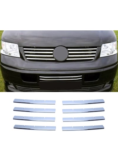 Vw T5 Transporter Krom Ön Panjur 8 Parça 2003-2010 Arası P.çelik