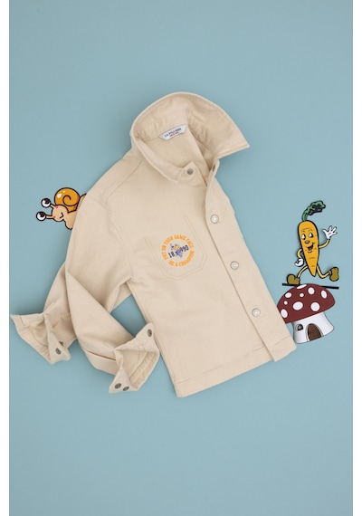 U.s. Polo Assn. Erkek Çocuk Krem Gömlek Desenli 50300403-vr071 KREM