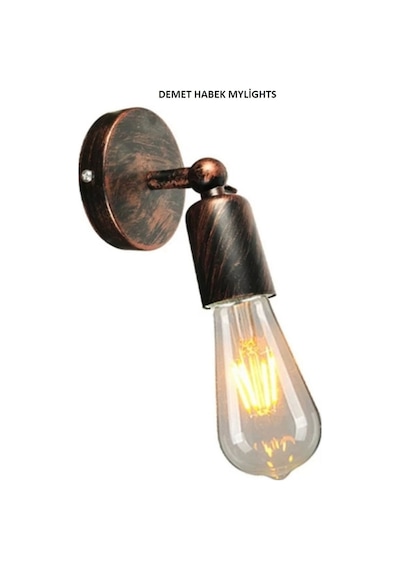 Mylights Demet Habek Retro Mafsalı Bakır Aplik Hareketli Duvar Bakır