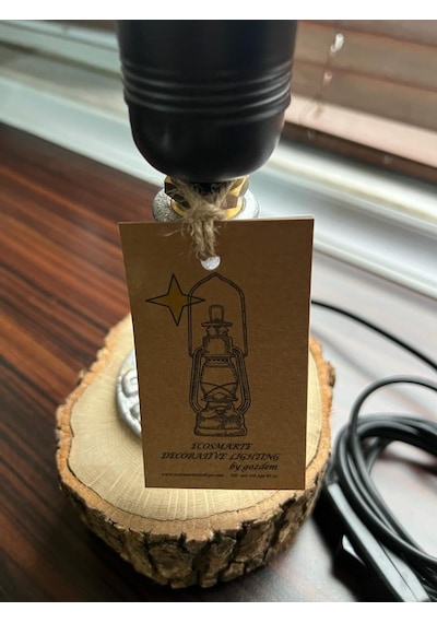 Endüstriyel Borulu Rustic Vintage Steampunk Tarz Masa Lambası