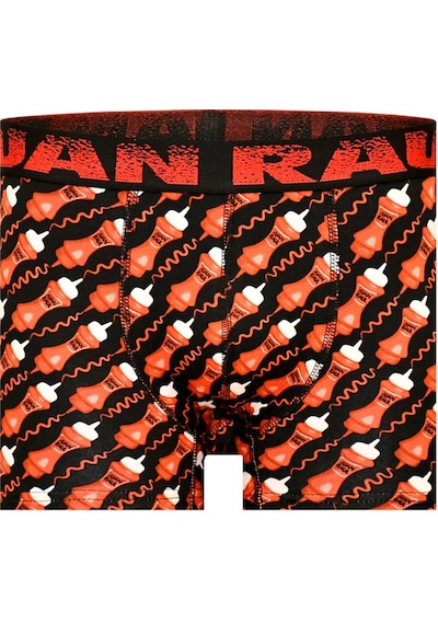Munivy Juan Raul Ketçap Desenli Siyah Rahat Erkek Boxer