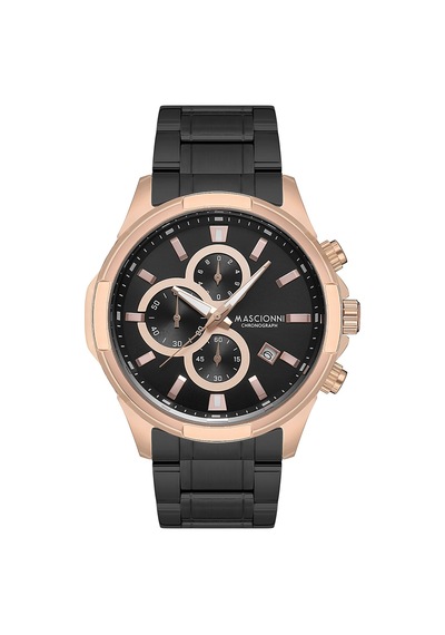 Mascionni Siyah Çelik Kordon Erkek Kol Saati Lm.1.2189.04 Rose Gold