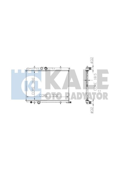 KALE OTO Radyatör 2019201AB Su Radyatörü Xsara Al Pl Brz