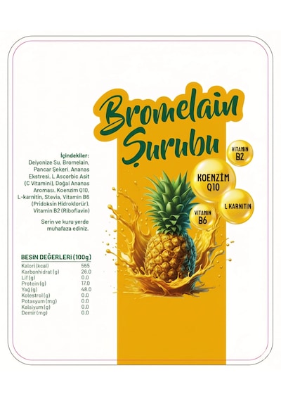 Formzen Bromelain Ananas İçeren Detox Şurubu 250 Ml