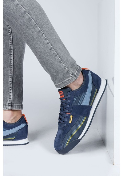 Jump 29072 Lacivert - Turuncu Erkek Sneaker Günlük Spor Ayakkabı