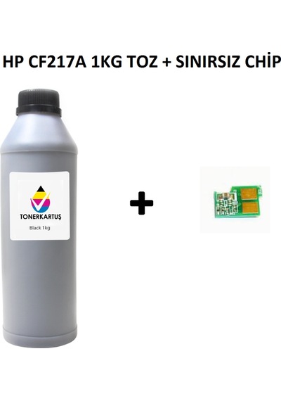 Hp Cf217a 1kg 20 Dolum Toz + Sınırsız Çip
