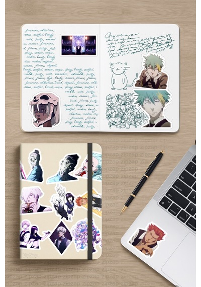 Death Parade Anime Sticker Paketi 20 Adet Çok Renkli