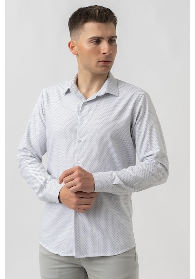 White Stone Aigle G17460 Regular Fit Armürlü Pamuklu Gömlek Siyah-siyah Siyah