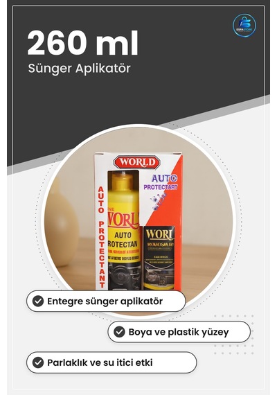 Oto Bakım Seti Silikon Süngerli Temizlik Sütü 260 Ml Araç Boya Gö