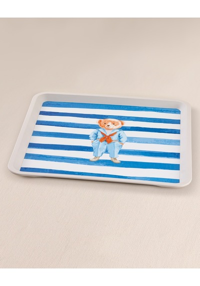 Madame Coco Olivier Bear Kare Tepsi 1kteps199432,5x32,5x1,5 Cm-mavi
