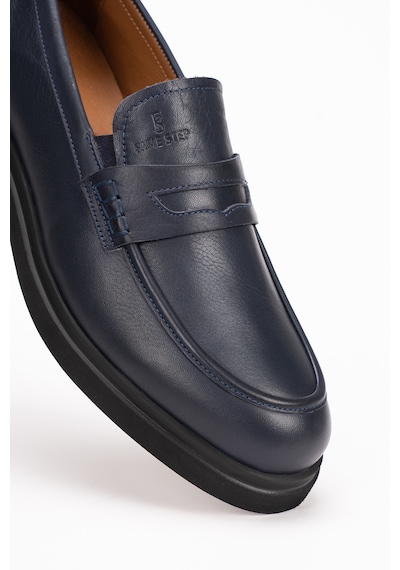 Fame Step Hakiki Deri Erkek Loafer Mokasen Klasik Ayakkabı Comfort Prato Lacivert