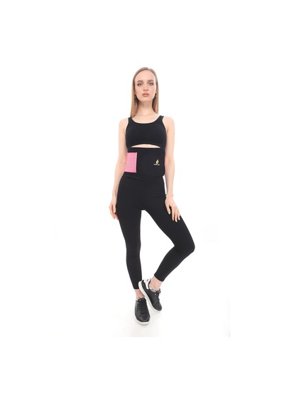 Sh Mağazacılık Unisex Termal Terleten  Pembe  Bel Korse Kemer Pembe