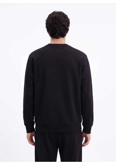 Discovery Expedition D6wm-swt3791 Siyah Erkek Bisiklet Yaka Rahat Kalıp Cepsiz Sweatshirt