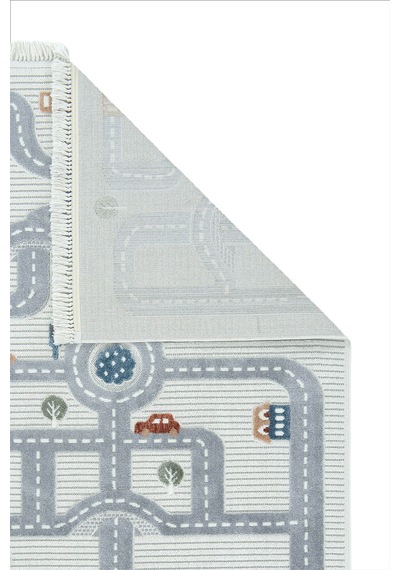 Kids 1001 Renkli Yol Desenli Çocuk Odası Halısı - 133x190 Çok Renkli