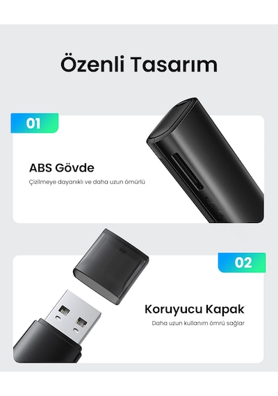 Ugreen Usb-a 3.0 To Sd, Tf Kart Okuyucu, 60722