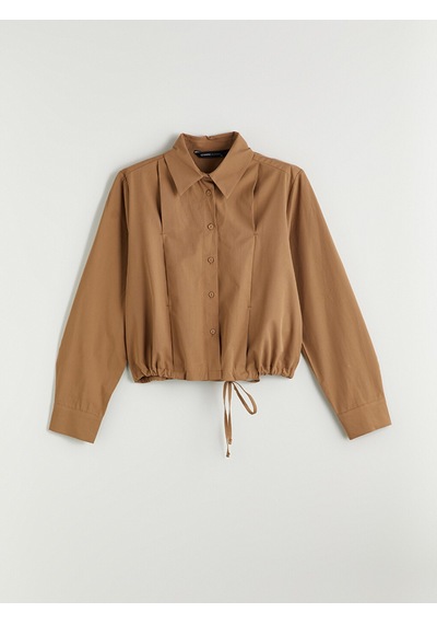 Lcwaıkıkı Classic Kahverengi Loose Fit Kadın Gömlek