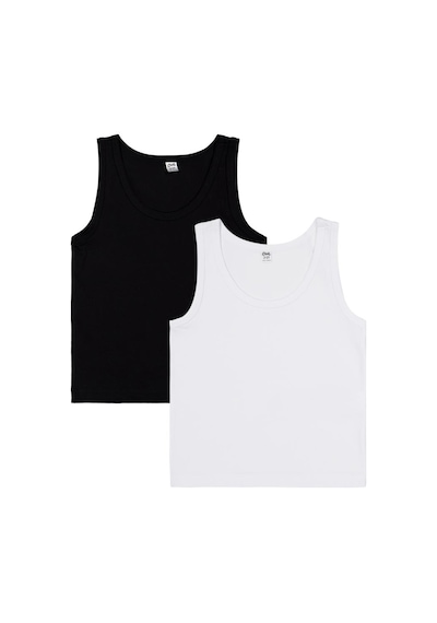 Civil Boys Siyah-beyaz 2-12 Yaş Erkek Çocuk 2'li Atlet - Standart