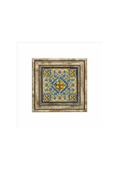 İtalyan Deseni Baskılı Taş Tablo 25x25 702
