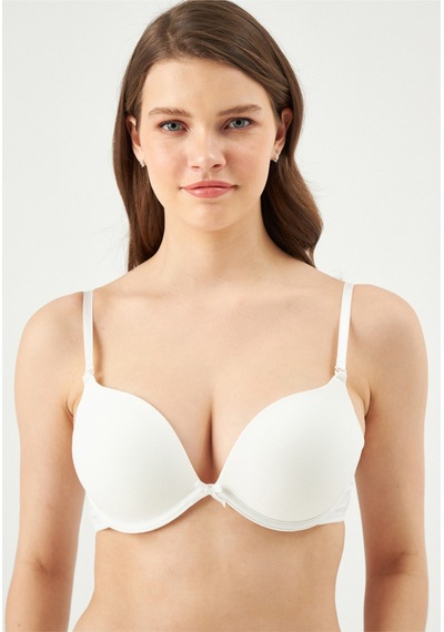 Eros Ekru Ersk130 Lilyum Kulaklı Double Push-up Tek Sütyen