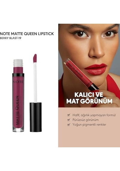 Lipstick 19 Blast Kalıcı Likit Ruj, Mor 0