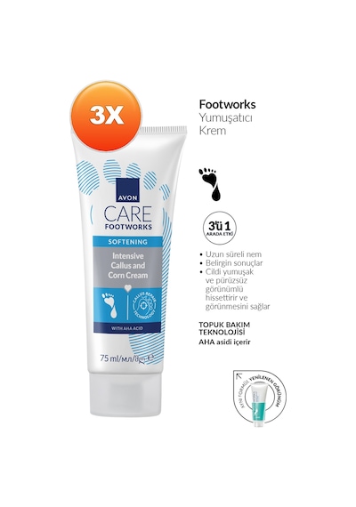 Footworks Yumuşatıcı Ayak Kremi 75ml Üçlü Paket