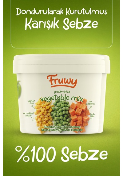 Freeze Dried Sebze Mix Kova Dondurularak Kurutulmuş Sebze Mix Diğer