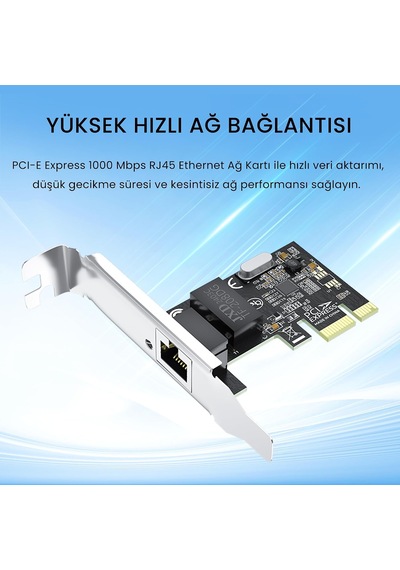 Pcı-e Express 1000 Mbps Gigabit Harici Rj45 Ethernet Ağ Kartı