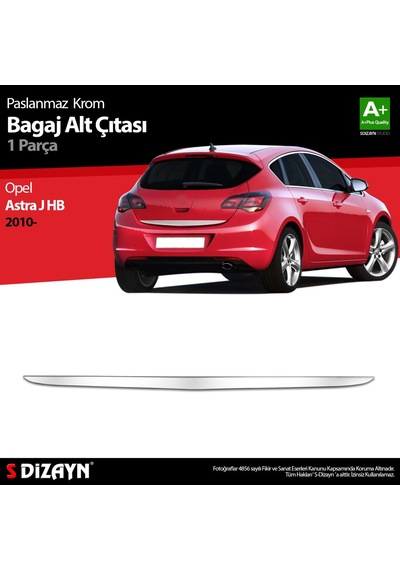 Opel Astra J Hb Formlu Krom Bagaj Alt Çıtası 2010 Üzeri P. Çelik N11.6163