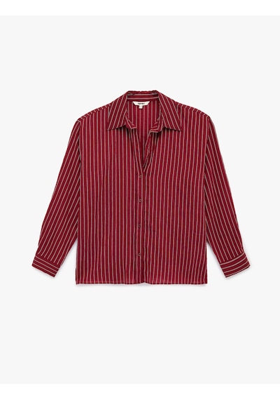 Koton Regular Fit Uzun Kollu Klasik Yaka Oversize Gömlek Bordo Çizgili 6sak60126pw Bordo Çizgili Koton Regular Fit Uzun Kollu Klasik Yaka Oversize Gömlek Bordo Çizgili 6sak60126pw Bordo Çizgili