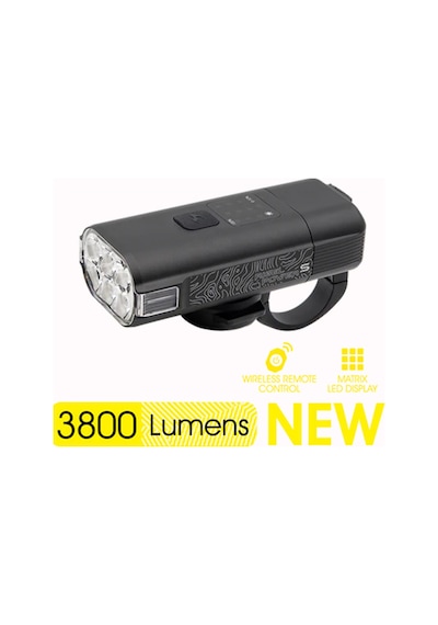 Moon Rıgel Power-s 3800 Lümen Usb Bisiklet Ön Lambası Siyah