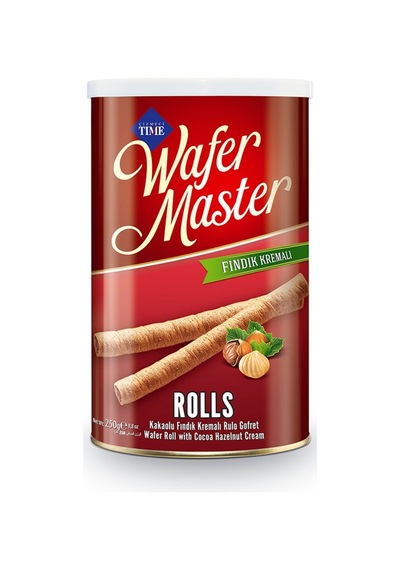 Çizmeci Time Fındıklı Wafer Master Teneke 250 G - 5 Adet Tarı