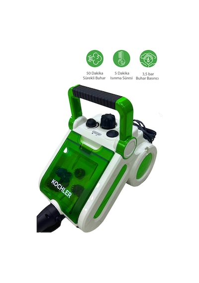 Buharlı Temizlik Makinesi 1400w Koltuk, Cam, Fayans Temizleyici -1.5 L Tank, 3,5 Bar, 13 Başlık