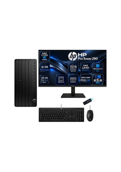 HP Pro Tower 290 G9 623Y0ETRNP13 i5-13500 16 GB 512 GB SSD 23.8" W11P Masaüstü Bilgisayar