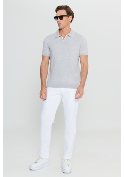 AC&Co / Altınyıldız Classics Erkek Acık Grı Melanj %100 Pamuk Standart Fit Normal Kesim Polo Yaka Triko Tişört Acık Grı Melanj AC&Co / Altınyıldız Classics Erkek Acık Grı Melanj %100 Pamuk Standart Fit Normal Kesim Polo Yaka Triko Tişört Acık Grı Melanj