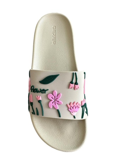 Gezer Pembe Havuz Şık Yazlık Sahil Bahçe Terlik Lila Flower