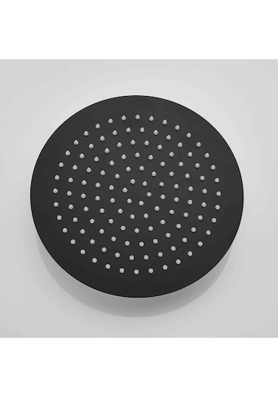 Fause Tepe Duş Başlığı Oval Slim 304 Metal 25 Cm Siyah Ktd106-B Siyah