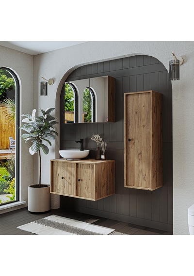 Lavabolu Mdf 75 Cm Çekmeceli Gusto Banyo Dolabı + Aynalı Dlp Atl Atlantik Çam Lavabolu Mdf 75 Cm Çekmeceli Gusto Banyo Dolabı + Aynalı Dlp Atl Atlantik Çam