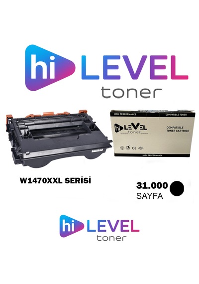 Ht-w1470xxl Hilevel Toner,hp M611 Chipli 31k Sayfa Ultra Yüksek Kapasite Muadil Toner