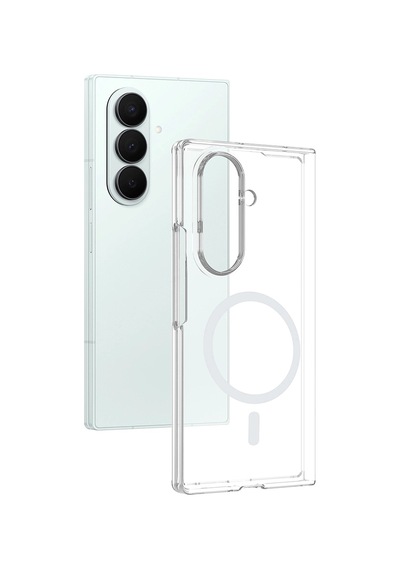 Samsung Uyumlu Galaxy Z Fold 8 Ultra Kılıf Kamera Korumalı M-safe Sert Pc Zore Porto Kapak Şeffaf