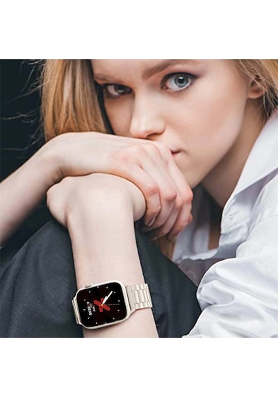 Apple Uyumlu  Watch 38 Mm 40 41 MM Seri 3 4 5 6 7 Se Ironwef Gold