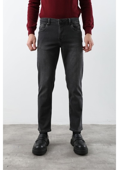 Banny Jeans Erkek Likralı Straight Fit Jean Pantolon Siyah