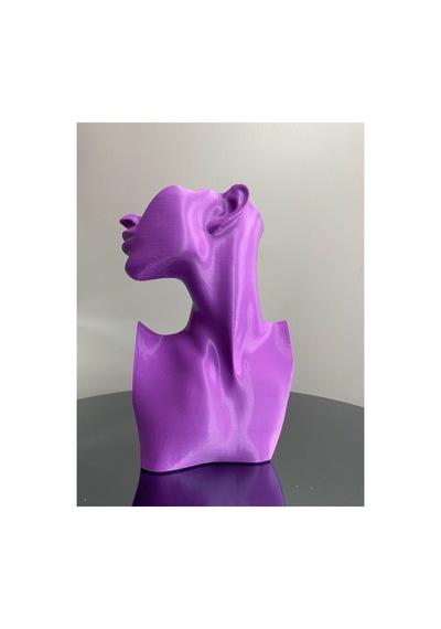 Mor Renk Dekoratif Takı Mankeni Standı 23 Cm Takı Organizer Mücevher Küpe Kolye Sergileme