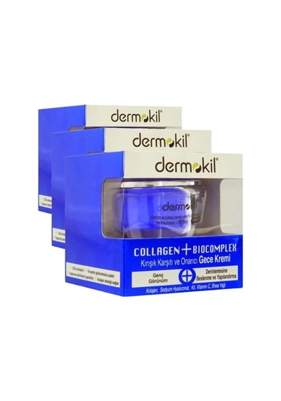 Tr Collagen + Biocomplex Yaşlanma Belirtilerine Karşıtı Gece Bakım Kremi 50 Ml 3 Paketi