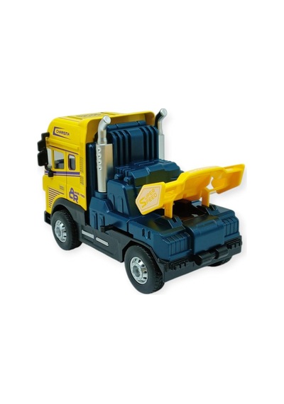 Metal Tır 1:24 - Sesli Işıklı Tır 13 Cm - Sarı Lisinya