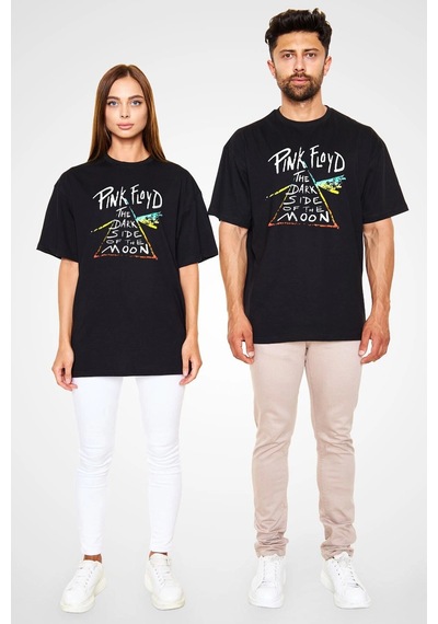 Adrift Ko Buta Pink Floyd Baskılı Unisex Siyah Oversize T-shirt Os2826 Siyah