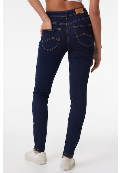 Lee Scarlett Skinny Fit Dar Kesim Yüksek Bel Çok Dar Paça Siyah Kadın Esnek Jean Denim Kot Pantolon L62602336 Siyah