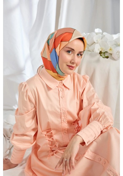 Silk Home %100 Twill İpek Eşarp S543 Yavruağzı