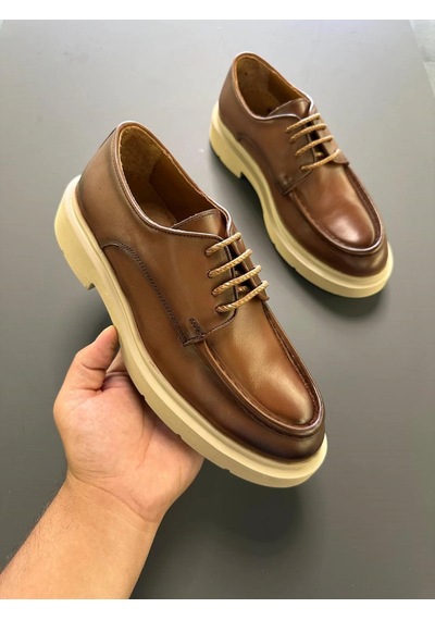 Lfr-f046 Derı Merdane Ayakkabı Taba Taba